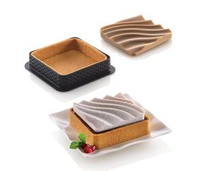Silikomart -KIT MINI TARTE SAND - MOLDE DE SILICONA + 6 ANILLOS