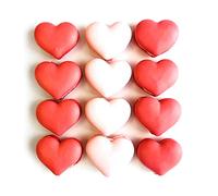 silikomart MAC03 Heart Tapete para Realizar 42 Macarons con Forma de corazón, Color Terracota, Silicona, Rojo ladrillo, 5.5 x 5.5 x 30.5 cm