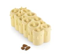 Silikomart | Molde de Silicona BÛCHE LUMIÉRE, Antiadherente, Juego de 4 Moldes, Diseño 3D, 219 x 89 mm, h 75 mm, Volumen 1,08 l, Fabricado en Italia