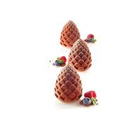 Silikomart - Molde de silicona con forma de bosque y piña, 60 x 73 mm + soporte de plástico