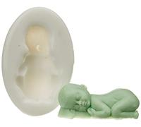 Silikomart | Molde de Silicona, Forma Sleeping Baby, Medidas 10 x 20 mm, Made in Italy