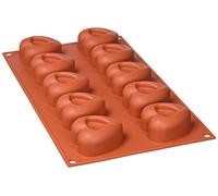 Silikomart Molde de Silicona No. 10 Savarin en Forma de corazón, marrón, M