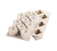 Silikomart | Molde de Silicona para Monoporciones MOSAICO, Antiadherente, 9 Cavidades, Pack de 10 Moldes para Tartas, 50 x 50 h 50 mm Volumen 9 x 105 ml Total 945 ml