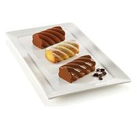 Silikomart | Molde de Silicona para Monoporciones SWING, Antiadherente, 6 Cavidades, Paquete de 1 Molde para Tartas, 80 x 45 h 35 mm Volumen 6 x 95 ml Tot. 570 ml