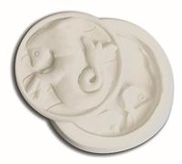Silikomart | Molde de Silicona para Pasta de Azucar Aries, Molde para Decoracion de Tartas Signos del Zodiaco, Forma de Aries, Ø38mm, Made in Italy