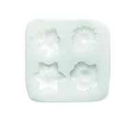 Silikomart | Molde de Silicona para Pasta de Azúcar FLOWER, Molde para Decoraciones de Pasteles, Tema Príncipe, Medidas 155 x 140 x 40 mm,