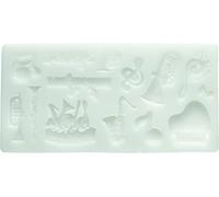 Silikomart | Molde de Silicona para Pasta de Azúcar MUSIC, Molde para Decoraciones de Pasteles, Tema Príncipe, Medidas 132 x 130 x 36 mm,