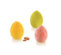 silikomart Moldes de silicona para dulces huevos - EGG HUNT 11 cavidad ø 53 H 67 mm Vol 100 ml - Accesorios profesionales para Pascua y pastelería - Moldes de una porción para pasteles de horno