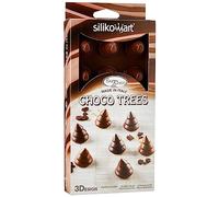 silikomart | SCG054 Molde de silicona para Chocolates CHOCO TREES, Antiadherente, 15 Chocolates, Pack de 1 Molde para Dulces, Easy Choc, Ø 28 mm, h 30 mm, Volumen 128 ml, Made in Italy