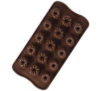 Silikomart SCG19 Fantasia Molde de Silicona Ø28,5 H 15 MM, Marrón