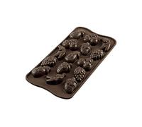 Silikomart | SCG32 Molde de Silicona para Bombones Choco Fruits, Antiadherente, 15 Bombones, Pack de 1 Molde para Dulces, Easy Choc, 34 x 34 mm, h 18 mm, Made in Italy