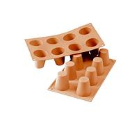 silikomart | SF0021 Molde de Silicona para Monoporciones BABÀ, Antiadherente, 8 cavidades, Pack de 1 Molde para Tartas, Ø 55 h 60 mm, Made in Italy