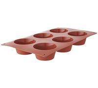 Silikomart | SF0023 Molde de silicona para MUFFIN Monoporciones, antiadherente, 6 cavidades, Pack de 1 Molde para tartas, Ø 69 h 35 mm, Made in Italy