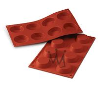 Silikomart | SF015 Molde de silicona para TARTELLETTA Monoporciones, antiadherente, 8 cavidades, Pack de 1 Molde para tartas, Ø 60 h 17 mm, Made in Italy
