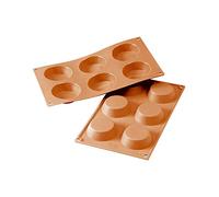 Silikomart | SF016 Molde de silicona para TARTELLETTA Monoporciones, antiadherente, 6 cavidades, Pack de 1 Molde para tartas, Ø 70 h 20 mm, Made in Italy