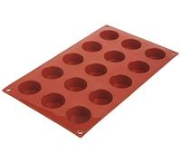 Silikomart SF027 Petit-Fours Molde de Silicona Ø40 h 20 mm, Rojo