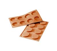 silikomart | SF029 Molde de silicona para Monoporciones Florentinas, antiadherente, 8 Monoporciones, Pack de 1 Molde para tartas, Ø 60 h 12 mm, Made in Italy