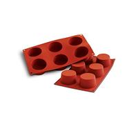 Silikomart | SF102 Molde de Silicona para Muffin Monoporciones, Antiadherente, 6 cavidades, Pack de 1 Molde para Tartas, Ø 68 h 38 mm