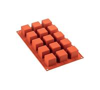 Silikomart | SF105 Moldes de Silicona para Monoporciones Cube, Antiadherente, 15 Cubos, Pack de 1 Molde Silicona Reposteria, 35 x 35 mm, h 35 mm, Made in Italy
