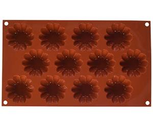 Silikomart | SF109 Molde de Silicona para Monoporciones MINI BRIOCHETTE, Antiadherente, 12 Cavidades, Ø 58 h 22 mm Volumen 12 x 33 ml Tot. 396 ml