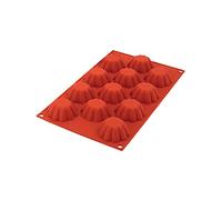 Silikomart | SF109 Molde de Silicona para Monoporciones MINI BRIOCHETTE, Antiadherente, 12 Cavidades, Pack de 1 Molde para tartas, Ø 58 h 22 mm Volumen 12 x 33 ml Tot. 396 ml