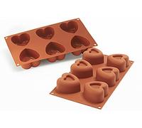 Silikomart SF124 Passion Molde de Silicona 69,5X72 H 39,5 MM, marrón, 7x12x1.6 Inches