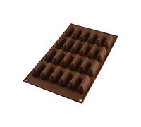 Silikomart | SF125 Molde de Silicona para Monoporciones de CHOCOGIANDUIA, Antiadherente, 24 Cavidades, Pack de 3 Moldes para Tartas, 50 x 18 h 23 mm Volumen 24 x 14 ml Tot. 336 ml