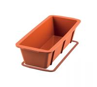 silikomart | SFT330 Molde de silicona para tarta PLUM CAKE, Antiadherente, Pack de 1 Molde para tarta con anillo de seguridad, 260 x 100 mm, h 70 mm, Volumen 1,5 l, Made in Italy