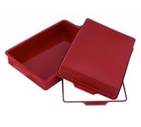 silikomart | SFT332 Molde de silicona LASAGNERA, Antiadherente, Pack de 1 Molde con Anillo de Seguridad, 330 x 220 mm, h 55 mm, Volumen 4,5 l, Made in Italy