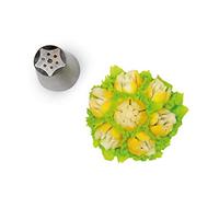 Silikomart | Tubo Flor 09, Pico de Acero Inoxidable para Sac a Poche, Agujero para Decoraciones Florales, Tamaño Ø 23 mm