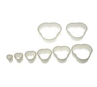 silikomart Wonder Cakes by 72.309.87.0069 - Juego de cortadores para Galletas o decoración de azúcar o Pasta de Chocolate, Forma Clover, Nailon, Blanco, 3,5 x 12,5 x 13,5 cm