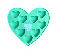 Silikon-Backform Herz | 10er Herz-Schokoladen- und Kuchenformen | Lebensmittelqualität, Süße Dessertformen für, Pudding, Süßigkeiten, | Perfekt für DIY Backen und Kuchendekoration