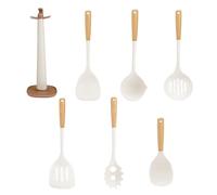 Silikon Pfannenwender Set,Küchenutensilien 6-teilig | Hochtemperaturbeständiger Antihaft-Silikon-Topfschaber Backen, Rührschüsseln, Outdoor-Kochzubehör, Servieren, Abendessen Zubereitung und Brate