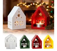 Silikonformen Gipsformen zum Gießen Weihnachten, VDSOW Silikonform Haus 3d, Gießformen Silikon Häuser mit Fenster DIY Silikonform Weihnachten Kerzenhalter für Handgefertigte Kerzen Seifen