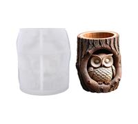 Silikongießformen Für Resin - Wiederverwendbare Easy-Release Eulenform, Kleine Topfform, Robuste Silikonform | Gießharz Zubehör Für Kunstprojekte Blumentopf Gips Basteln DIY