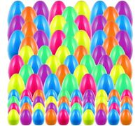 Silipull 114 huevos de Pascua grandes rellenables de 7.9 pulgadas, 3.9 pulgadas, 2.2 pulgadas, a granel, huevos de Pascua vacíos de plástico, grandes y brillantes para rellenar cestas, caza, relleno
