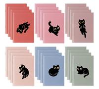 Silipull 60 Pack Black Cat Mini Notebooks Cute Morandi Aesthetic Pocket Journals Small Notepads Kawaii Memo Pads for School Office Travel Cat Lovers Women and Teachers