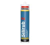 Silirub 2 - Sellador neutro de silicona - Soudal - Cartucho de 290 ml, Beige