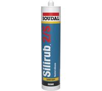 Silirub 2S - Sellador neutro de silicona - Soudal - Cartucho de 290 ml, Blanco