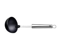Silit Classic Line - Cucharón para sopa (30 cm, con lámina de plástico, acero inoxidable pulido, resistente al calor, ideal para ollas con revestimiento)