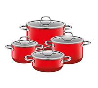 Silit Batería de Cocina, Acero Inoxidable, Rojo, 48 x 48 x 28 cm