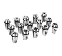 SILIVN Juego de 15 pinzas de resorte ER11 para máquina de grabado CNC y herramienta de torno de fresado, pinzas de grabado incluyendo 1 mm-7 mm, 1/4 pulgadas, 1/8 pulgadas