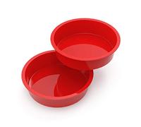 SILIVO Moldes Silicona Reposteria Redondo，2Pcs Molde Bizcocho 20 cm Diametro, Moldes Antiadherentes Para Horno Para Tartas De Capas, Tartas De Queso, Tartas De Arcoíris