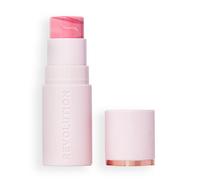 Revolution, Skin Silk Marble Blush Stick, Colorete en Barra con Color Modulable para Mejillas, Ojos y Labios, Fórmula en Crema a Polvo, Vegano y Libre de Crueldad, Pinched Light Pink, 4.5g