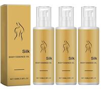 Silk Body Essence Oil | Silk Body Oil | Silk Essence Oil, Silk Body Oil Liquid, Silk Body Firming Moisturizing Lotion for Anti Wrinkle, Reduce Fine Lines,Smooth Skin (3pcs)