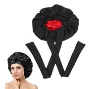Silk Bonnet,Gorro De Seda para Dormir,Pelo Satin Gorros Saten Rizado Dormirs Caps Sleeping Silks Capa,Ajustable de Seda, Doble Capa Suave con Banda Ancha,para Liso Curly Mujeres Y Niñas Cabello