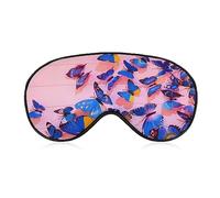 Silk Eye MaskColorful Butterfly Magical Art Sleep Mask Eyeshade para viajes/siestas/yoga/avión/noche, Sleeping Eye Mask Eye Cover con banda elástica
