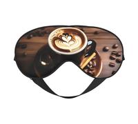 Silk Like Delicious Heart Coffee Print - Antifaz suave para dormir, cómoda y ajustable para dormir