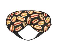 Silk Like Fun Food Hot Dogs - Antifaz para dormir suave con estampado de perros calientes, cómodo antifaz ajustable para dormir