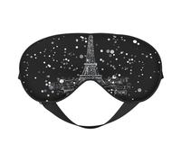 Silk Like Night - Máscara de ojos para dormir con estampado de la Torre Eiffel de París, cómoda, ajustable, para dormir